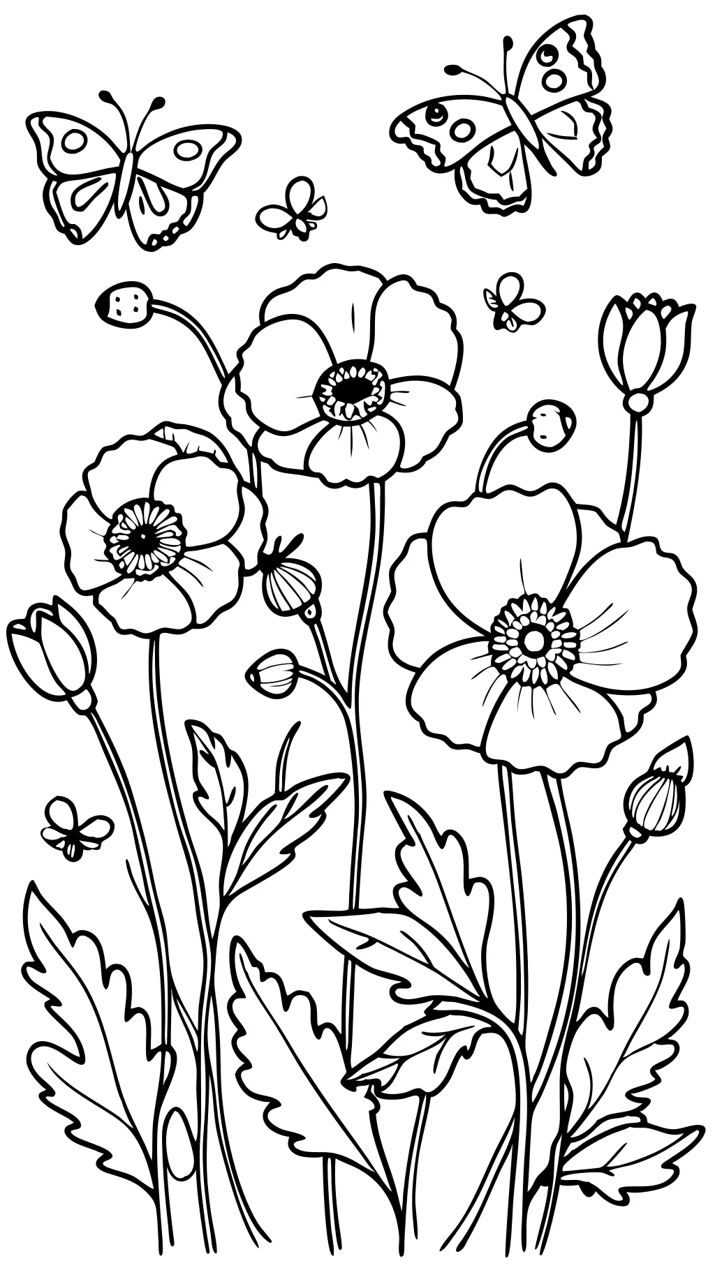 poppy coloring page